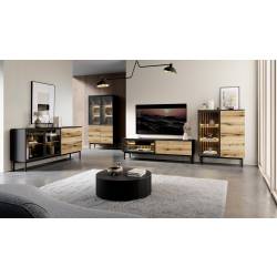 LAVARO czarny + dąb evoke